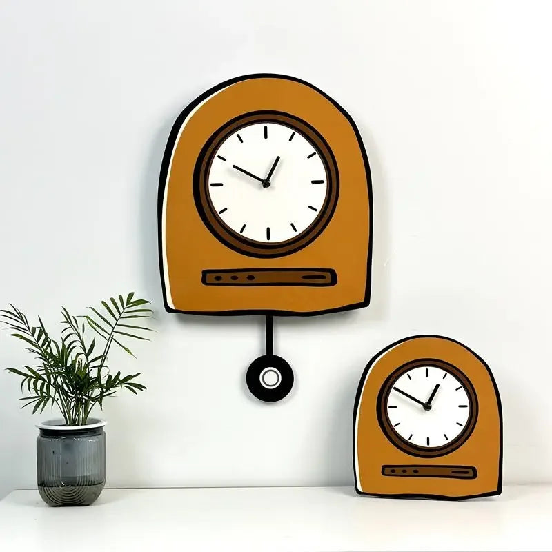 horloges murales dessin animé cartoon bords irréguliers suspension salon vintage ludique