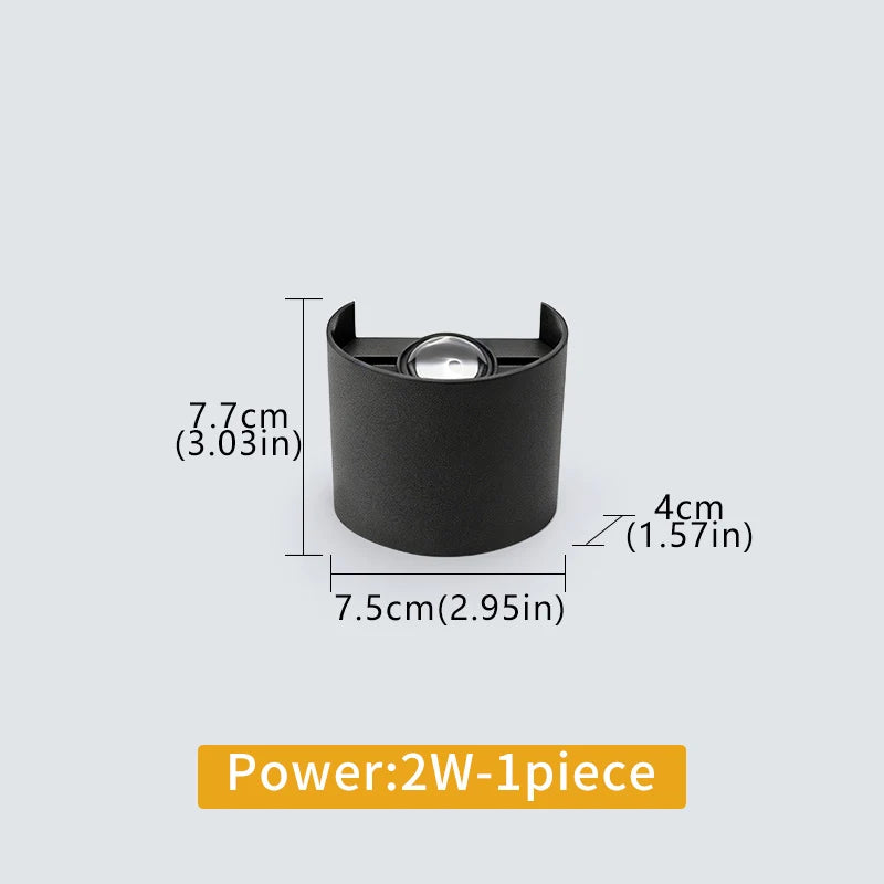 applique murale moderne led 4w noir ip65 220v 90265v flux 2000 lumens chambre entrée