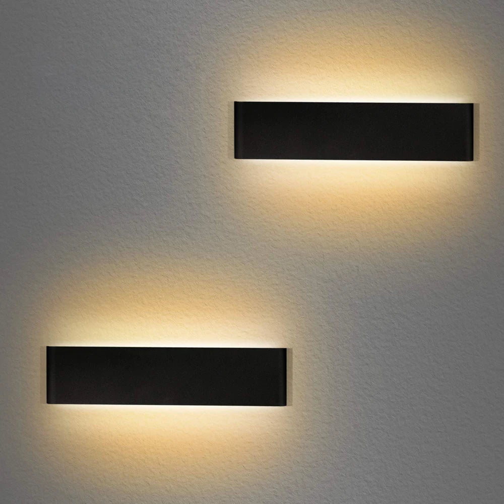 lampe murale led moderne noire blanche fixée mur interrupteur bouton 220v 90260v