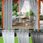 rideau extérieur imperméable voilage blanc translucide protection uv classiqueextérieurôtelcafétissu100 polyester