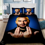 Housse de couette grise imprimée 3D pour style moderne