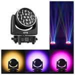 projecteur led noir effet lumière scène zoom dj professionnel disco stroboscope dmx channels
