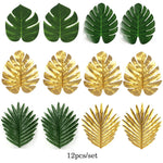 feuilles artificielles tropicales vertes décoration extérieure naturelle mariage anniversaire fête hawaïenne luau