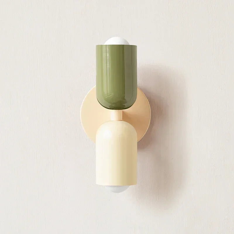 lampe murale moderne minimaliste noir vert olive rouille rose chambre cuisine salle manger