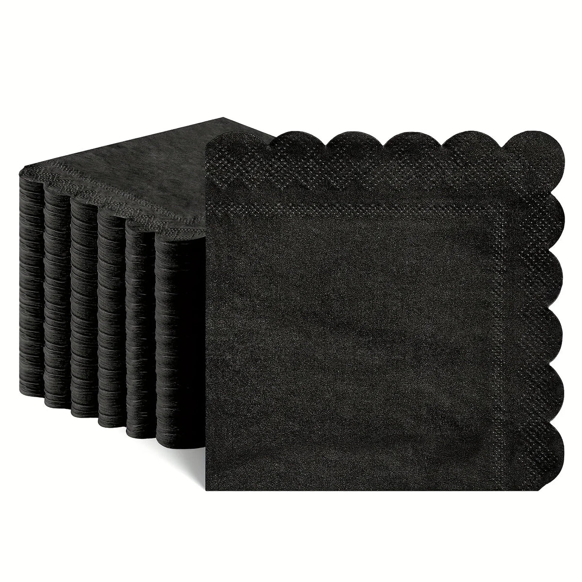 serviettes cocktail noires festoires douces jetables modernes fêtes anniversaires bars restaurants desserts