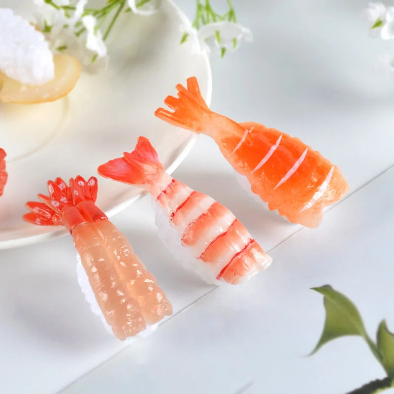 faux sushi japonais réaliste décoration maison nourriture artificielle saumon crevettes riz plastique pvc