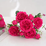 bouquet fleurs artificielles pivoines soie moderne élégant intérieur mariage anniversaire baby shower decoration chambre