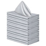 serviettes table satin vert classique réutilisables mariage fêtes maison restaurant uni opaques
