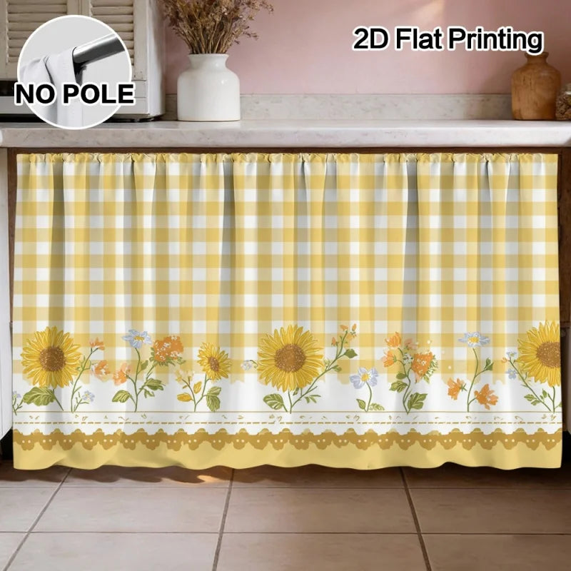 rideau moderne jaune carreaux adhésif intérieur extérieur blanc gris clair tournesol