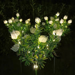 éclairage extérieur solaire plante verte lumineuse fleurs artificielles moderne blanc rose jaune