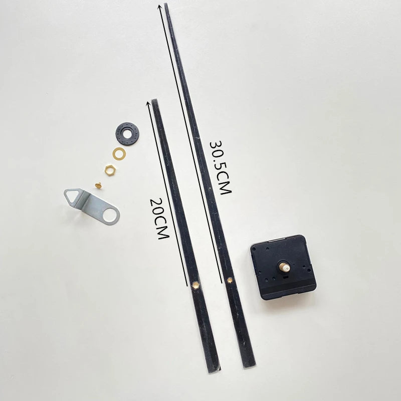 horloge murale quartz aiguille noire moderne fixations grandes aiguilles horlogerie diy remplacement quartz