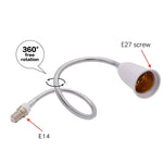 adaptateur lampe e14 e27 blanc doré élastique métallique moderne câble flexible