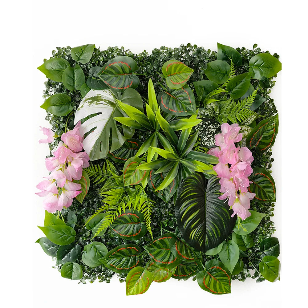 décoration intérieure mur végétal artificiel feuilles fleurs moderne naturel extérieur accroché vert blanc rouge