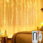 rideau lumineux led usb décoration intérieur extérieur fête mariage Noël blanc rose bleu télécommande