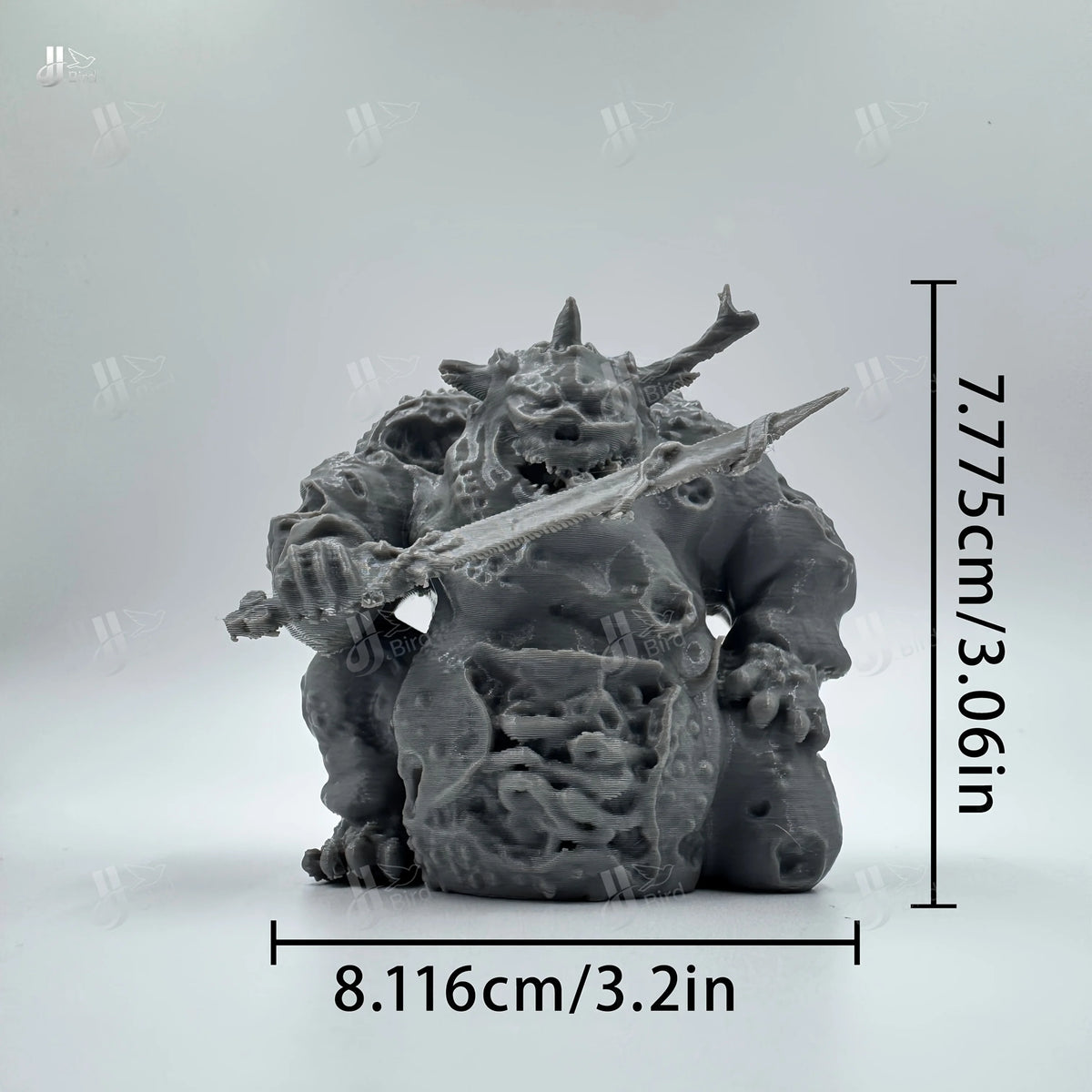ornement démoniaque figurine épée gris clair détails complexes gothique décoration intérieur fantaisie sombre