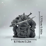 ornement démoniaque figurine épée gris clair détails complexes gothique décoration intérieur fantaisie sombre