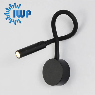 Lampe murale de lecture flexible à col de cygne 3W LED blanche sur tête de lit