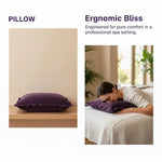 coussin massage violet velours confort sans electricité salon beauté thérapie spa repose visage repose