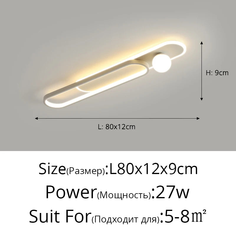 lampe couloir moderne blanc noir doré sans télécommande opacité contemporaine aluminium monté surface