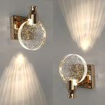 lampe murale moderne chrome doré blanches transparente éclairage chambre cuisine salle manger