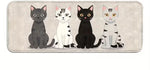 tapis sol moderne chats motifs gris noir blanc antidérapant polyester doux adhésifintérieurextérieur