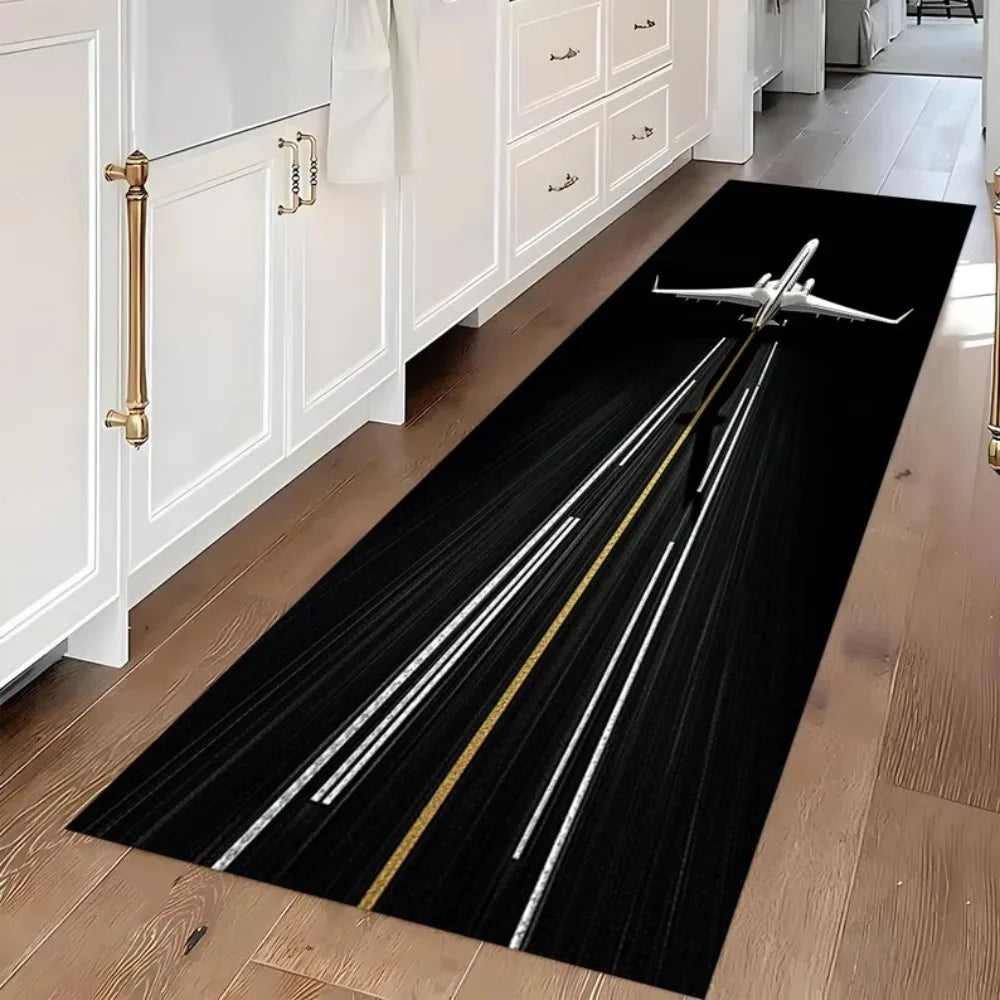 tapis piste aéroport avion moderne décoration aviation motif parking bâtiments chambre