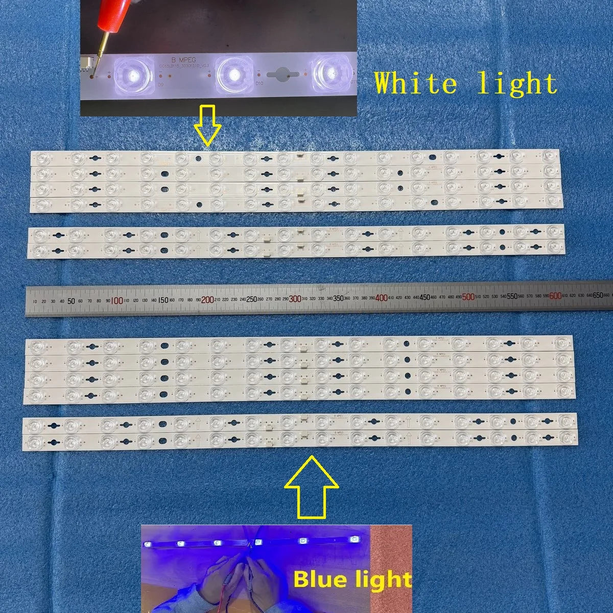 bande lumineuse led rétro éclairage téléviseur blanc adhésive connecteurs modernes écran plat grande taille