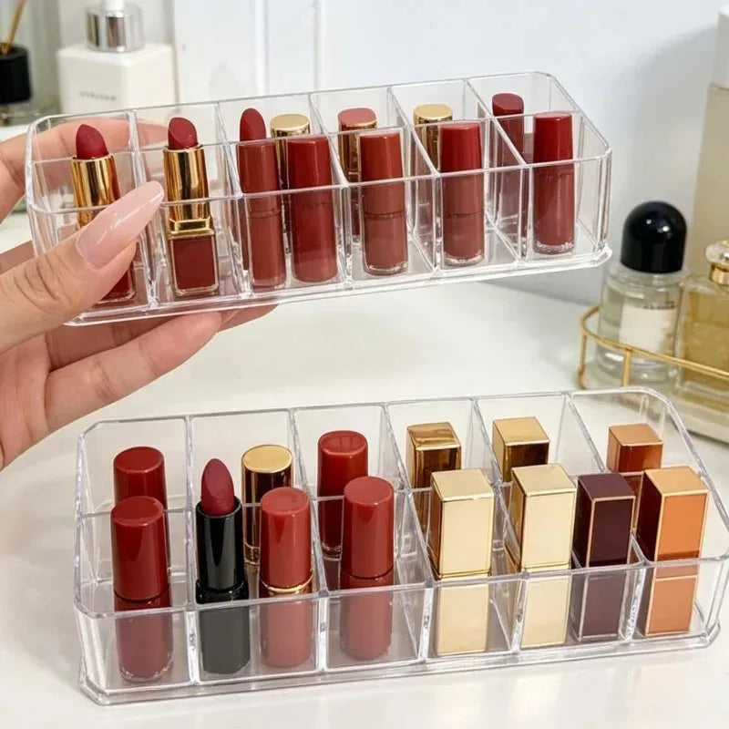 boîte rangement cosmétiques transparentes moderne compartiments plastique réutilisable maquillage maison