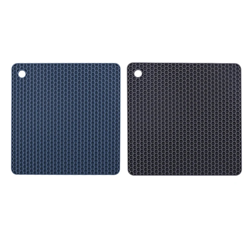 tapis silicone moderne rose gris vert olive texture nid d'abeille carré rond cuisine