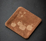 serviettes table imprimées florales marron vert bleu respectueuses environnement traditionnelles