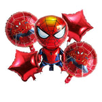 ensemble décoration anniversaire spider man vaisselle jetable nappe assiettes gobelets banderole ballons rouges