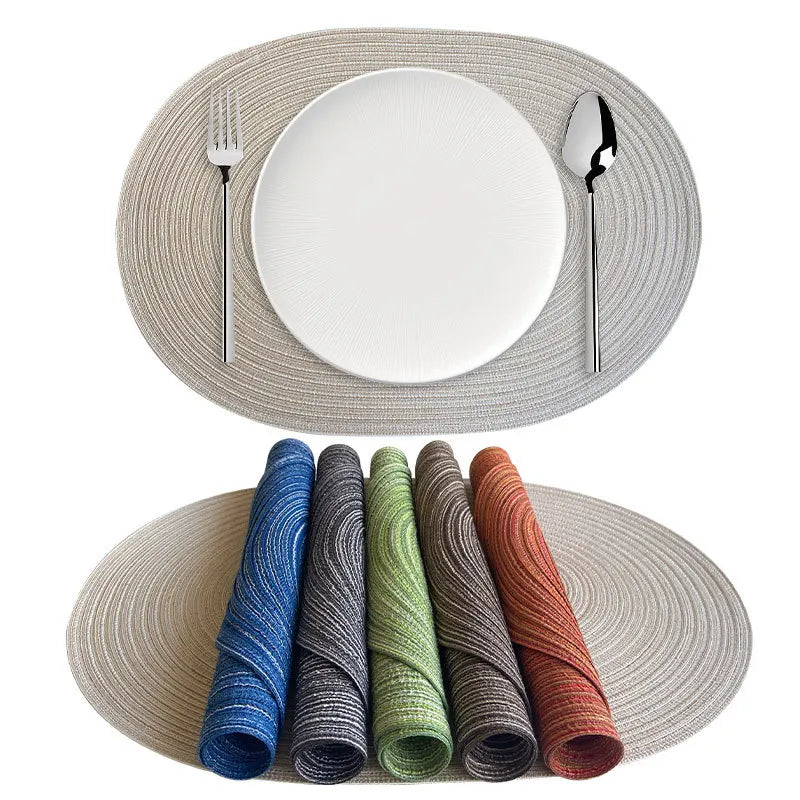 serviettes table beige rayées modernes respectueuses l'environnement opaques vertes bleues orangées
