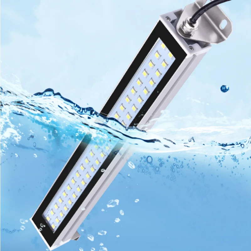 lampe led industrielle étanche huile alu blanc noir 220v 24v 35cm 40cm 53cm