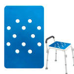 coussin siège antidérapant amovible lavable coton pvc texturé bleu blanc adapté personnes âgées