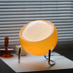 lampe table led orange verre moderne décoration intérieure chambre salon