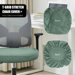 housse chaise polyester vert gris beige moderne tissé 46 53 cm