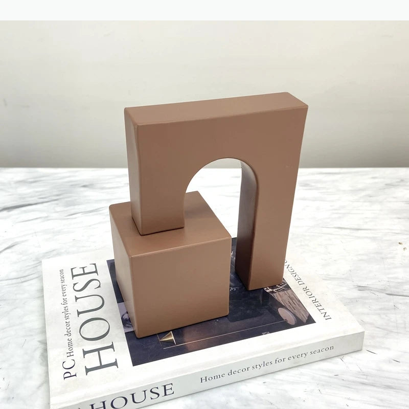 décoration moderne structure géométrique marron clair matéo opaque sans fixation