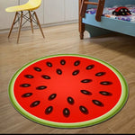 tapis rond moderne fruits patchwork décoratif polypropylène 40x40cm 80x80cm 120x120cm salon chambreextérieur