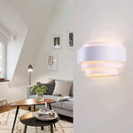 applique murale led moderne blanc ronds concentriques cuisine chambre coucher salon entree étude