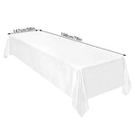 nappe satinée plissée élégante table blanc réutilisable festives occasions thématiques