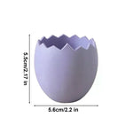 cache pot moderne jaune rose violet oeufs cassés plastique décoration intérieure ornement