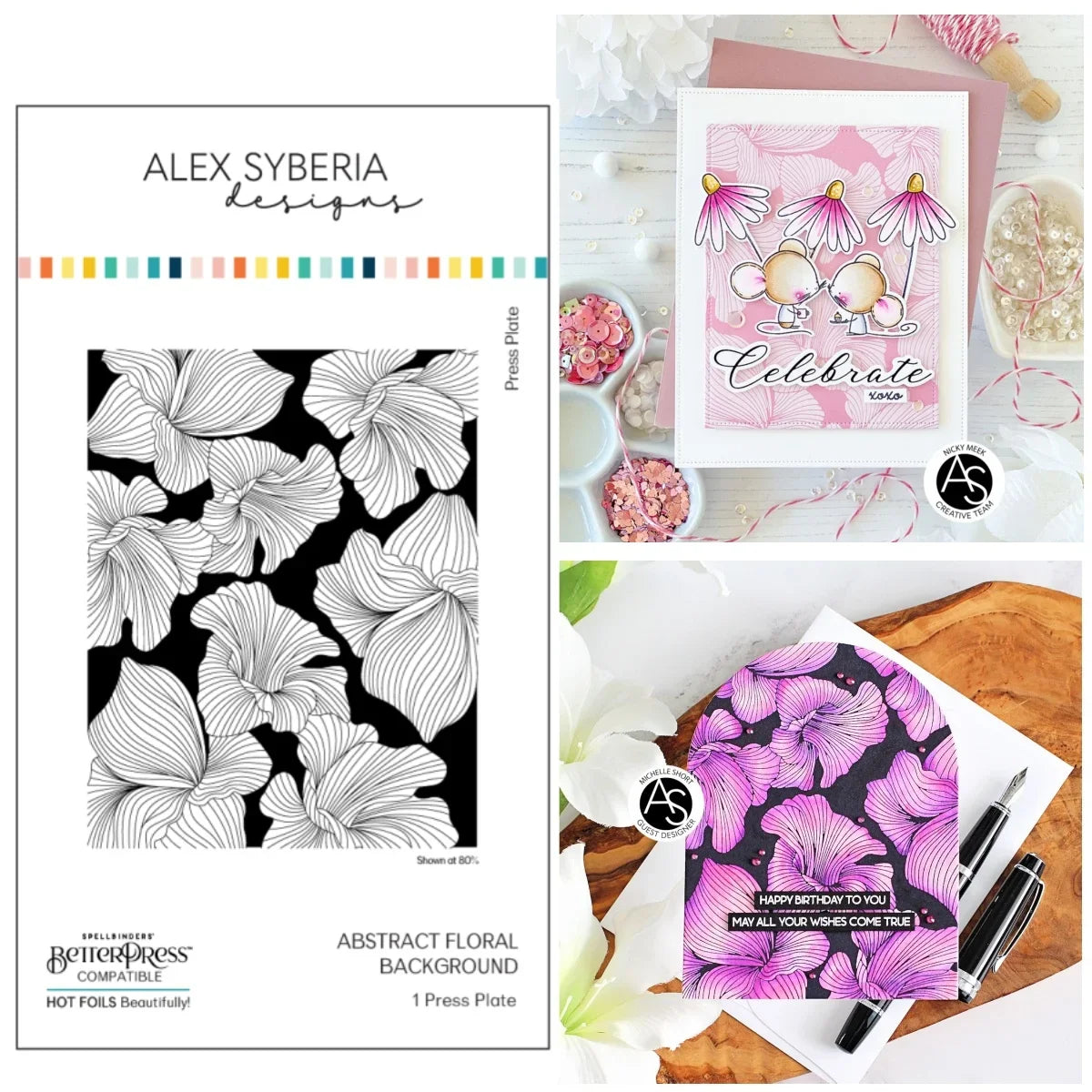 cartes postales fleuries thank you scrapbooking tampon ruban strass