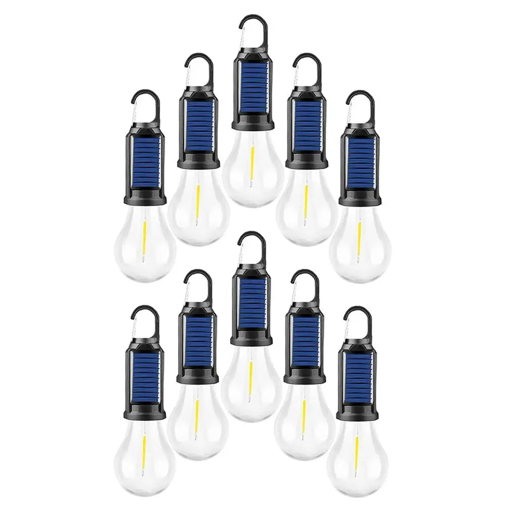 lampe camping solaire rechargeable usb touch led étanche ipx4 noir bleu blanc moderne