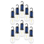 lampe camping solaire rechargeable usb touch led étanche ipx4 noir bleu blanc moderne