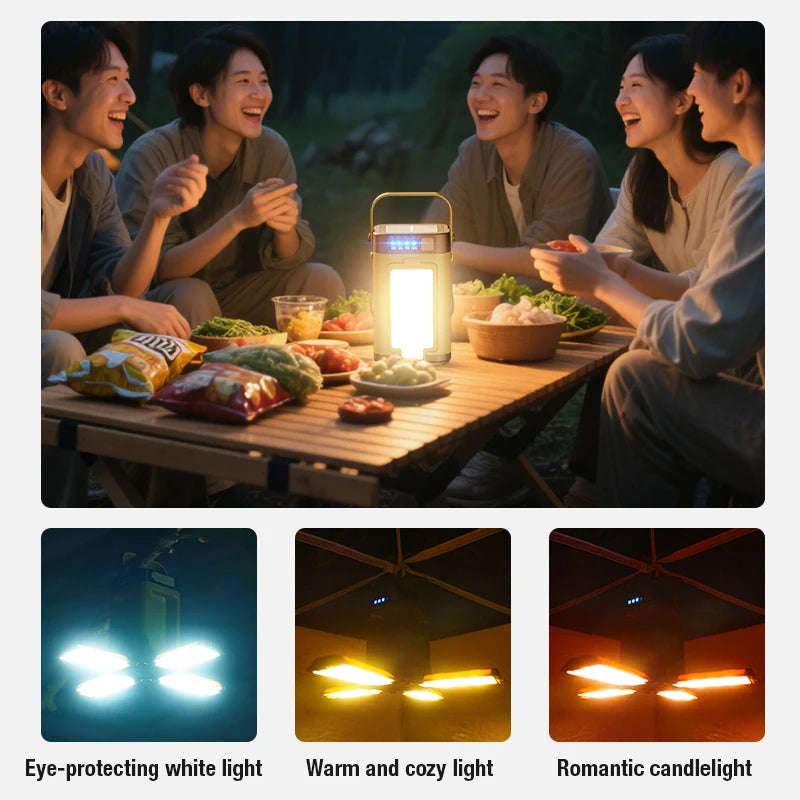 lampe camping vert olive moderne panneau solaire interrupteur indicateur charge led type