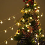 guirlande lumineuse flocons neige blanc multicolore clips festif anniversaire noel mariage valentin