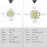 chips led haute luminosité blanc froid blanc chaud 10w 20w 30w 50w 100w modernes