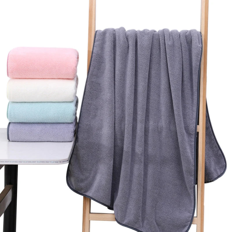 serviettes bain microfibre gris rose absorbantes rapide lavables moderne