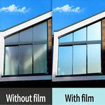 film fenêtre adhésif noir argent moderne protection solaire isolation thermique