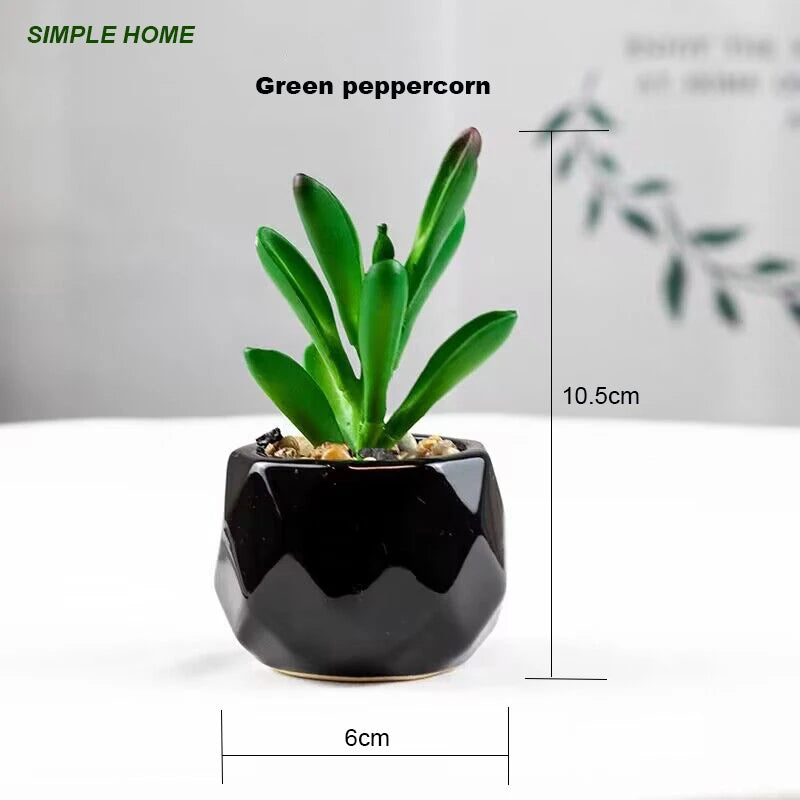 plantes artificielles bonsaï vertes modernes pot poterie décoration intérieure extérieure jardin